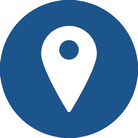 Location pointer pin icon design in blue circle. 14440939 PNG