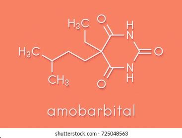 Amobarbital Amylobarbitone Barbiturate Sedative Chemical Structure Stock Illustration 725048563 ...