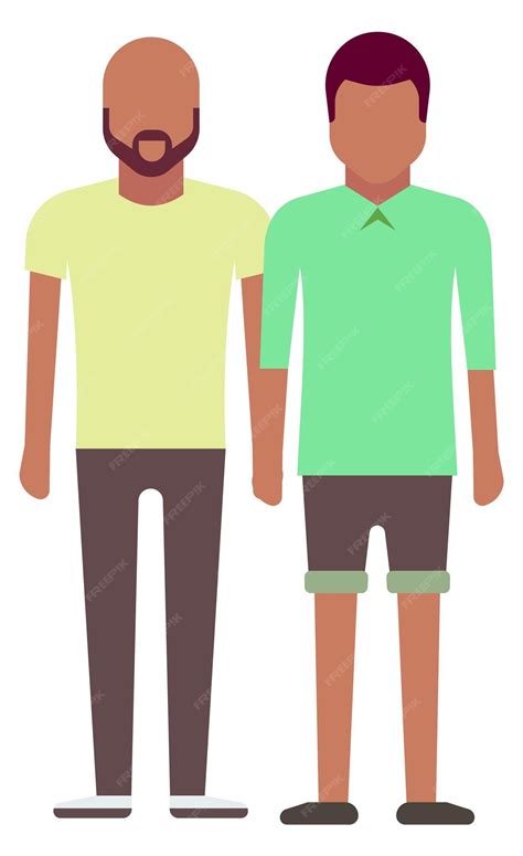 Premium Vector | Two men holding hands Happy gay couple