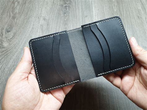 Leather Card Wallet Slim Leather Wallet Minimalist Wallet - Etsy