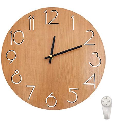 Outpicker 12 Inch Wooden Wall Clock - Large Wall Clocks