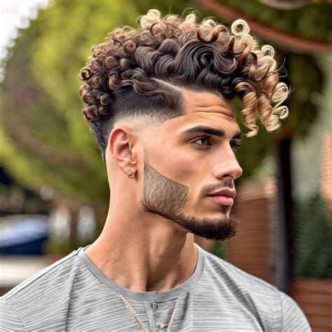 stylish curly hair fade ideas     burst  style