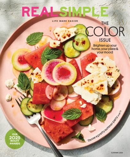 real simple magazine subscriptions  summer  issue