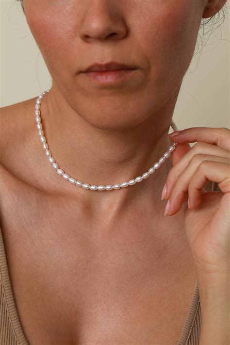 colier cu perle naturale de cultura  mm silver cu inchizatoare din argint