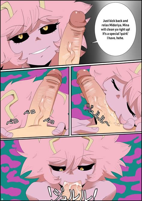 Rule 34 - comic english text fellatio izuku midoriya mina ashido my ...