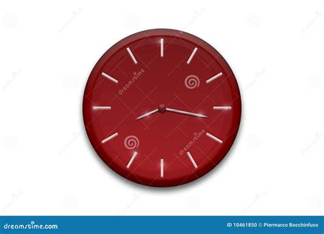 red clock stock illustration illustration  indicating