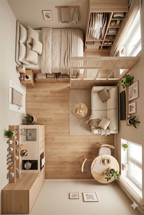studio apartment layout ideas cozy minimalist  modern