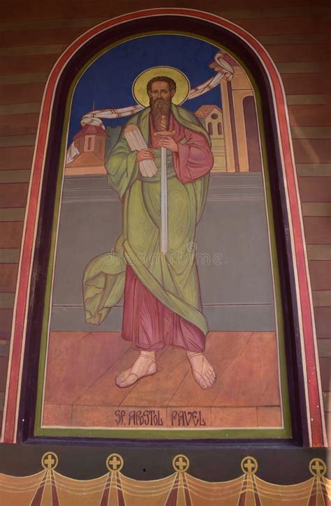 Religious Paintings at the Wall Church in Novaci Editorial Stock Image ...