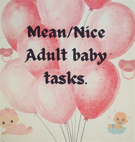 Adult Baby Tasks. Femdom ABDL Tasks. Onlyfans Adult Baby Tasks. Mean