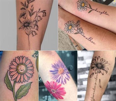 What Does a Daisy Tattoo Mean? | 10+ Design Ideas and Care Tips ...