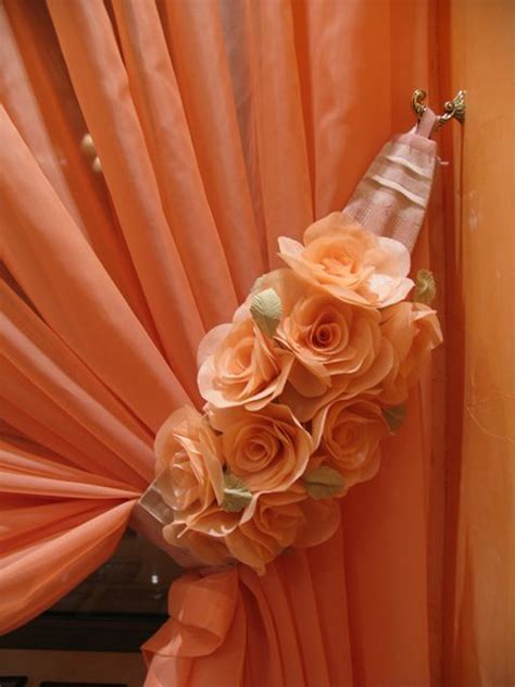 Flowers from fabrics for curtains | Занавески в цветочек, Подхваты для ...