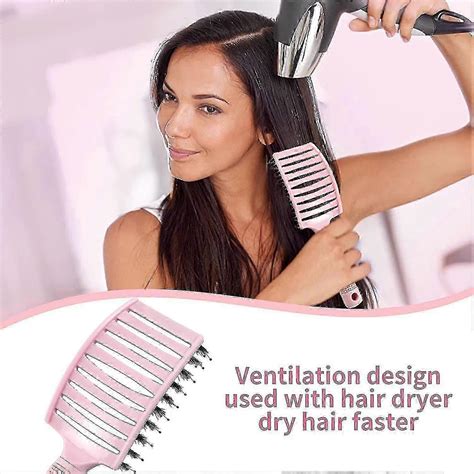 3 Pack Vented Quick Drying Massage Blow Detangler Brush,boar Bristle