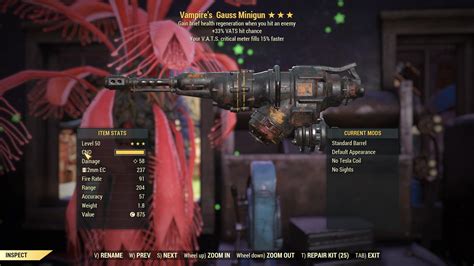 Gauss Minigun, first time build, very pleased : r/fo76