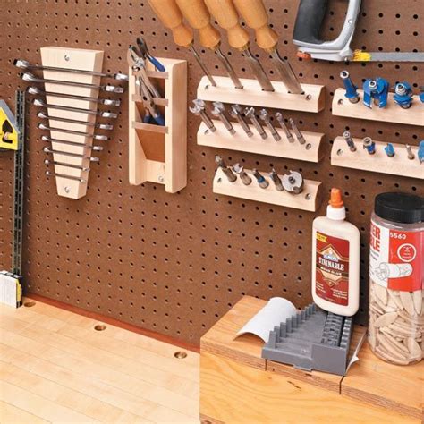 diy pegboard tool holders  workshop storage