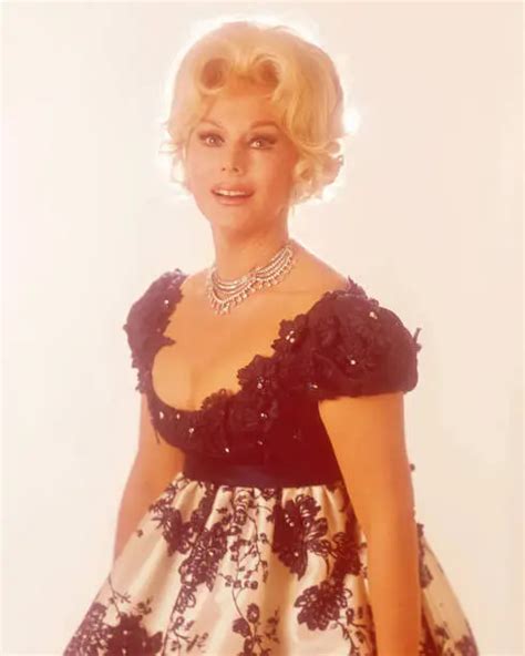 ZSA ZSA GABOR Hungarian actress wearing a low-cut black top and a- Old ...