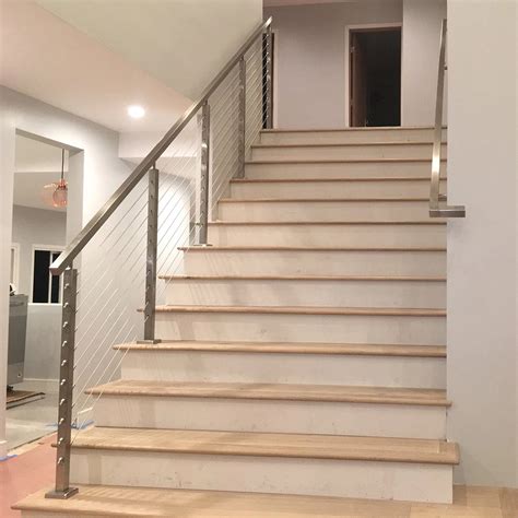 stainless steel adjustable cable railing balustrade posts for stairs