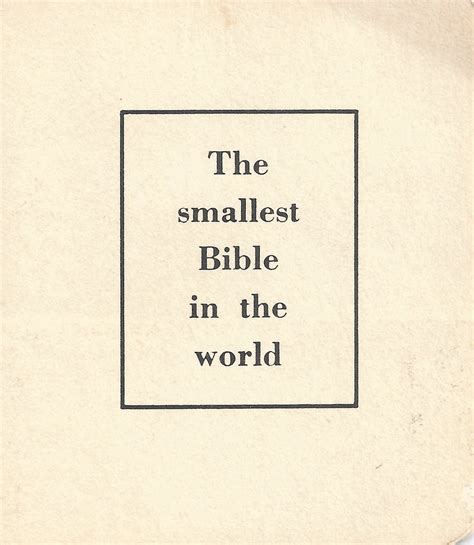 The Smallest Bible in the World"NCR Microfilm"Circa 1966 | Collectors ...