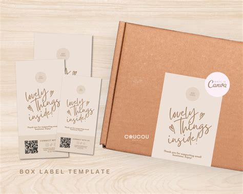 box label template canva editable box seal label design custom