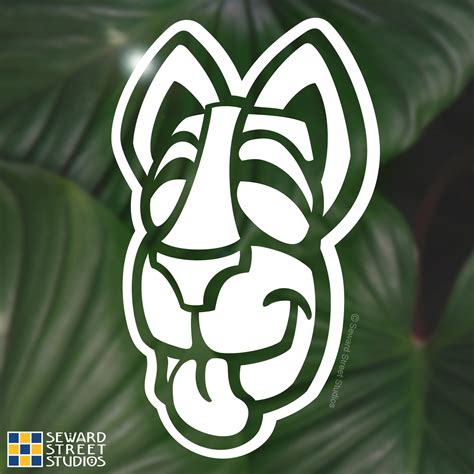 Tiki Dog Head Decal – Seward Street Studios