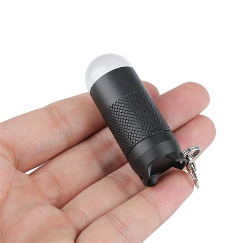 personalised led black keyring torch set personalised mini metal led