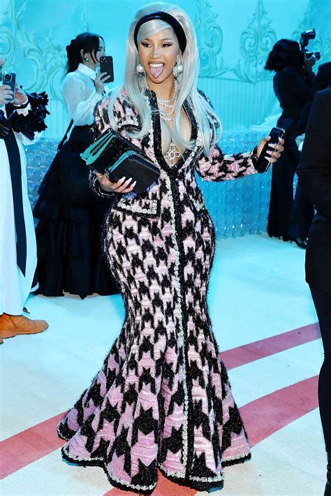 Cardi B Channels Karl Lagerfeld and Chanel with 2 Gowns at Met Gala