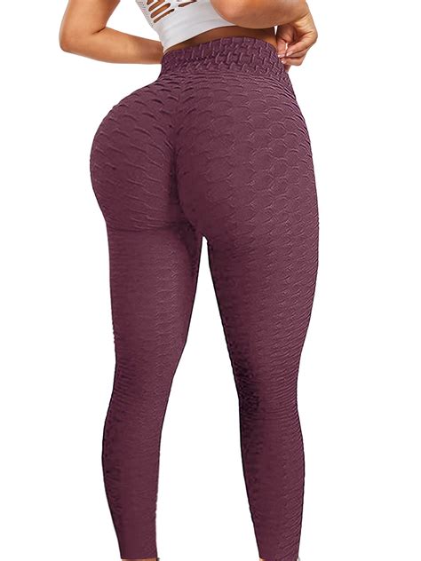 FUTATA Women's High Waist Butt Lift Yoga Pants Butt Ruched Scrunch
