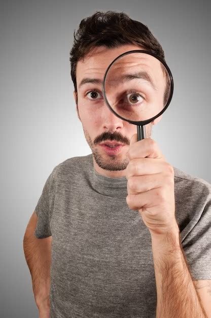 Create meme "teen with a magnifying glass, a man with a magnifying ...