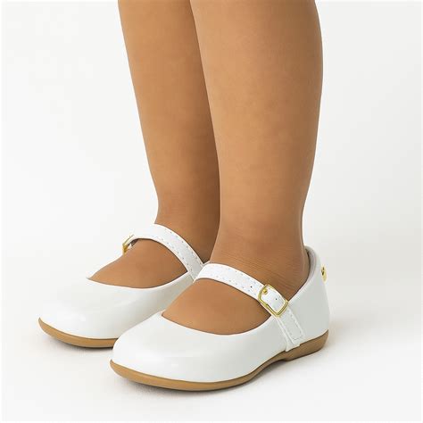 Sapato Social Branco Infantil - sapatilha sapato social branco batizado infantil daminha de honra n° 19 ...