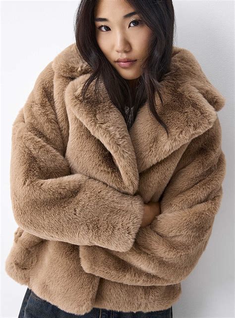 high pile fleece faux fur coats  women simons canada