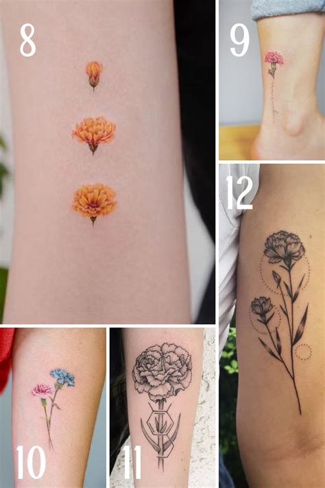 january flower tattoo 9
