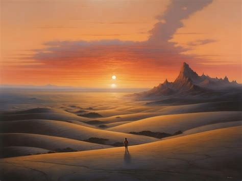 Premium AI Image | Mountain sunrise landscape scene