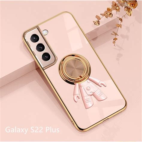 Гальванический чехол для Samsung Galaxy S22 Plus с Космонавт Кольцо ...