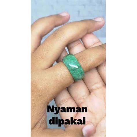 jual cincin batu giok asli natural shopee indonesia