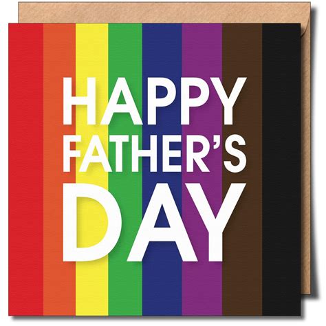 Happy Fathers Day. Gay lgbtq Inclusive Colours.