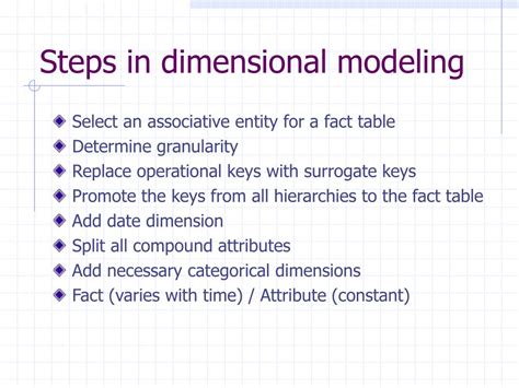 dimensional modeling powerpoint    id