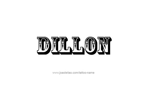 Dillon Name Tattoo Designs