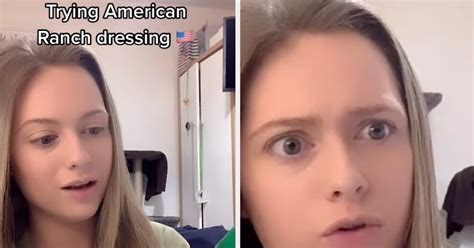 TikTok British Woman Tries Ranch Dressing For First Time