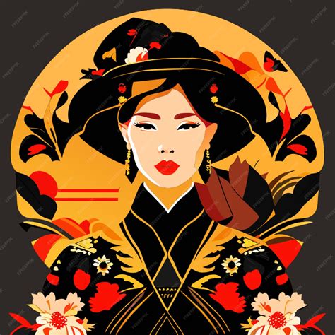 Premium Vector | Eastern fashion rae lil black vector illustration