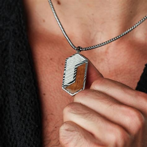 zigzag necklace marbledamascus holzkern