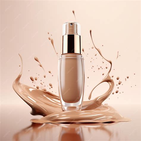premium photo liquid makeup foundation bottle  cosmetic cream