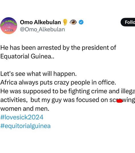 Meet Baltasar Ebang Engonga, Guinea's Own P Diddy, Embrioled In Largest