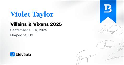 Violet Taylor, Villains & Vixens 2025