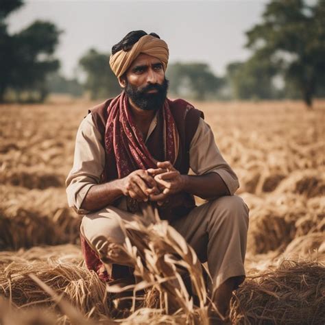 premium photo indian famer