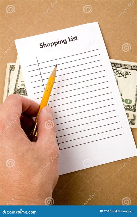 Shopping List stock photo. Image of money, buying, retail - 2516364