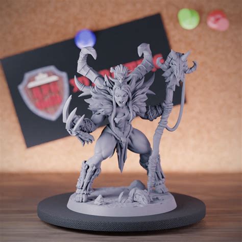goblin female shaman miniature gobin tribe queen dungeons  dragons
