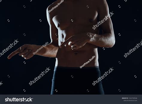 fat man naked body  dark stock photo  shutterstock