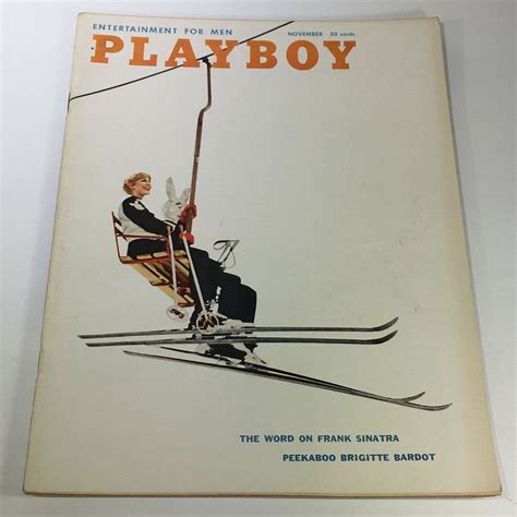 vtg playboy magazine november  joan staley cover brigitte bar