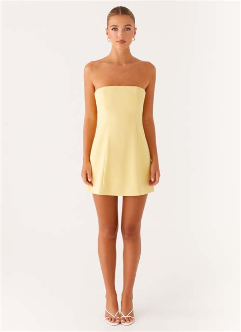 Honey Bow Mini Dress - Yellow – Peppermayo US