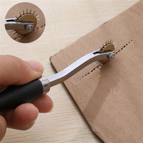 professional leather overstitch wheel gear roulette stainless steel