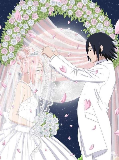 sasuke  sakura wedding beautiful fanart sasusaku sakura